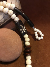 Carved Bone with Dragonfly Beads